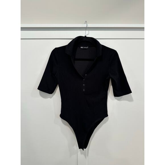 Zara Polo Sweater Bodysuit Size M - Picture 1 of 3